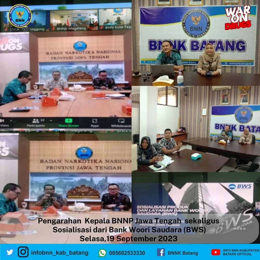 Pengarahan Kepala BNNP Jawa Tengah sekaligus Sosialisasi dari Bank Woori Saudara