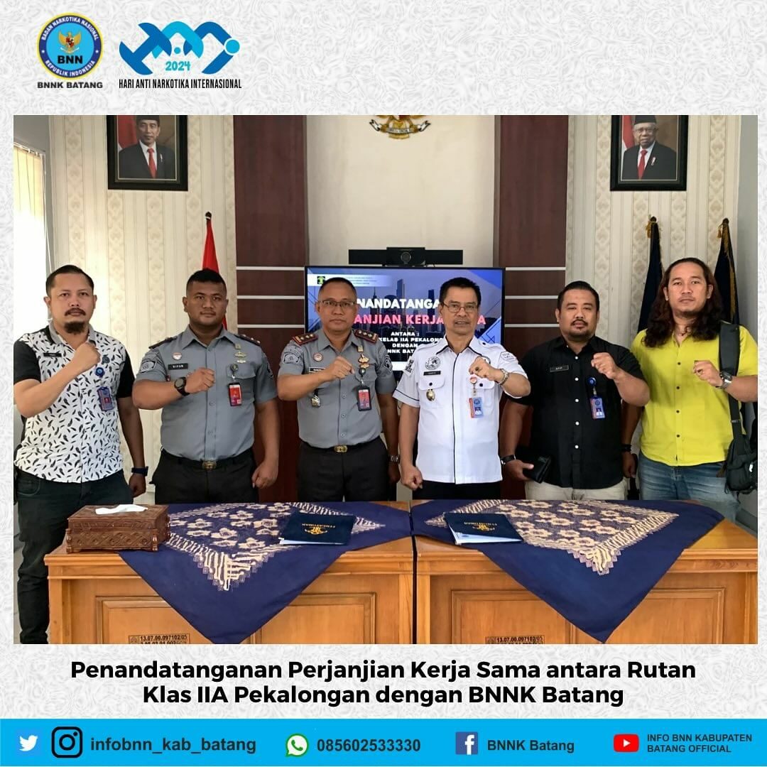 Penandatanganan Perjanjian Kerja Sama antara Rutan Klas IIA Pekalongan dengan BNNK Batang Penandatanganan Perjanjian Kerja Sama antara Rutan Klas IIA Pekalongan dengan BNNK Batang