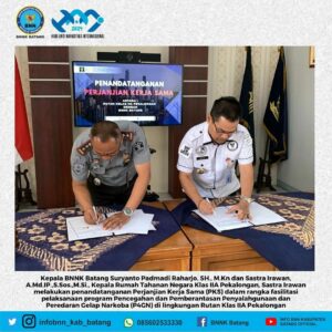 Penandatanganan Perjanjian Kerja Sama antara Rutan Klas IIA Pekalongan dengan BNNK Batang Penandatanganan Perjanjian Kerja Sama antara Rutan Klas IIA Pekalongan dengan BNNK Batang